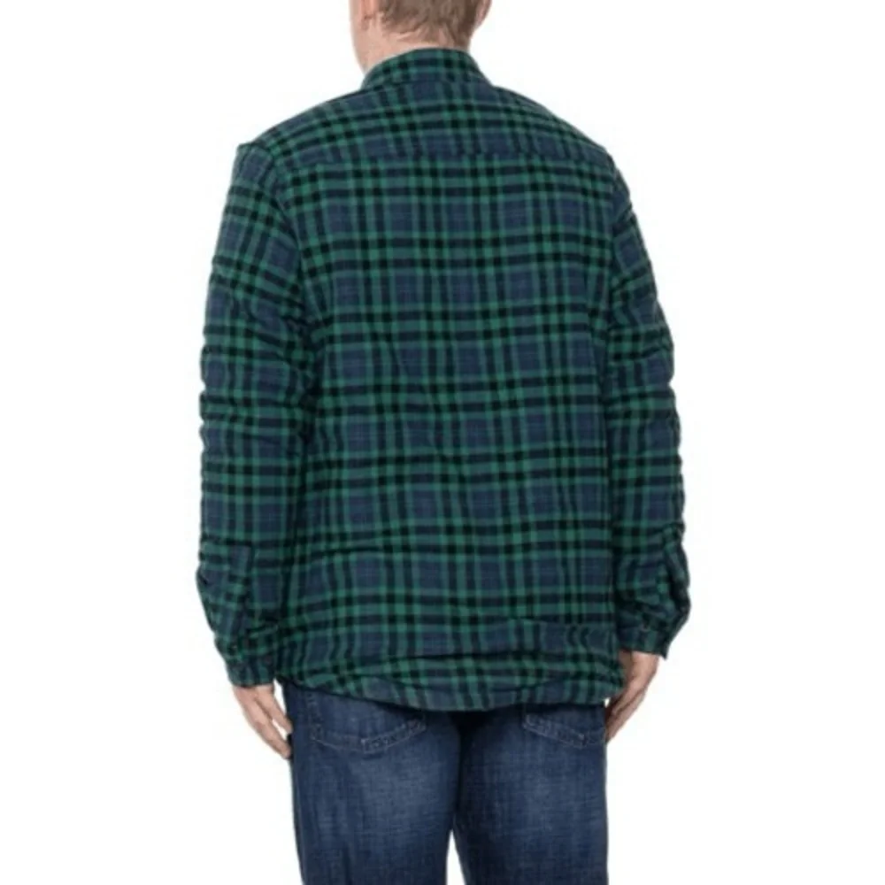 Telluride Clothing Company Green Blue Plaid Flannel Button-Front‎ Shacket M